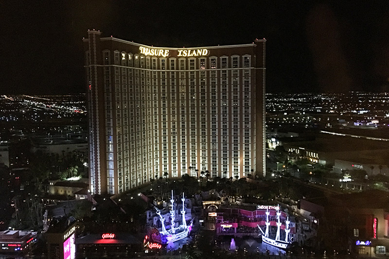 View of Treasure Island From Palazzo hotel room