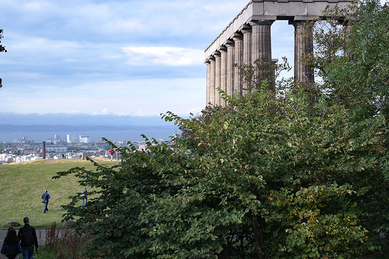 National Monument with sea